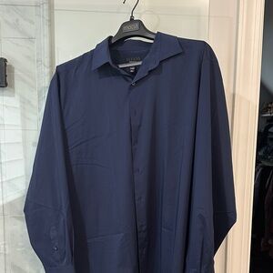 Alfani Men's Deep Blue Dress Shirt classic fit - 18-181/2 (36-37)